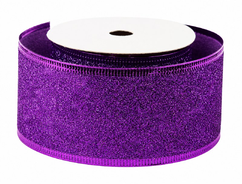Picture of Glitter Ribbon Lilac 5cm x 10Y